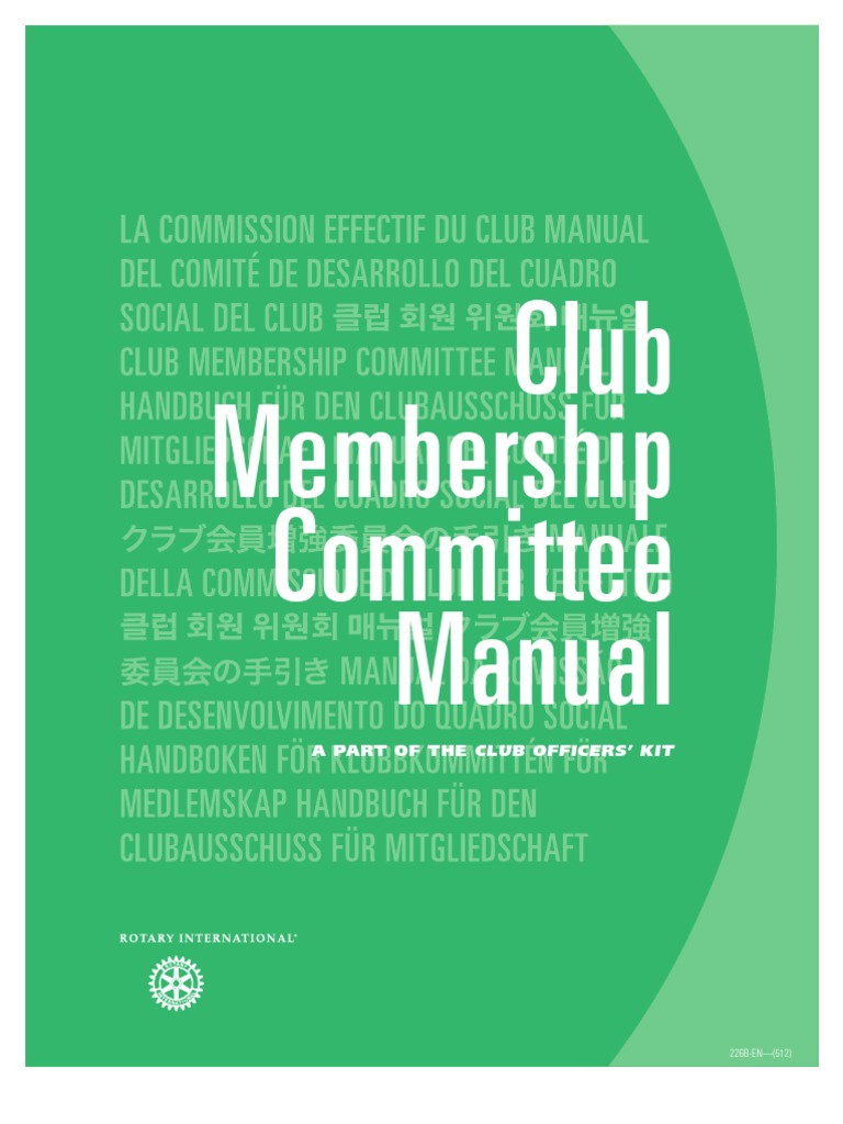 Club Membership Committee Guide | PDF | Committee | Goal