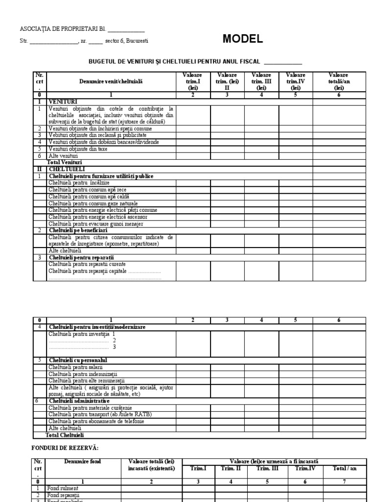 Model BVC Contabilitate | PDF