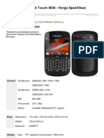 HP BlackBerry Bold Touch 9930 Harga Spesifikasi Gambar