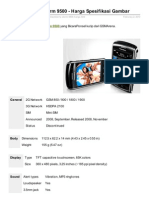 HP BlackBerry Storm 9500 Harga Spesifikasi Gambar