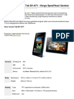 Tablet Acer Iconia Tab B1A71 Harga Spesifikasi Gambar