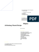 Filipino Afritadang Manok Recipe: Ingredients