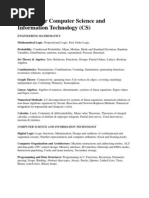 Syllabus For Computer Science and Information Technology (CS)