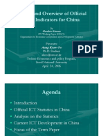 Status and Overview of Official ICT Indicators of China 