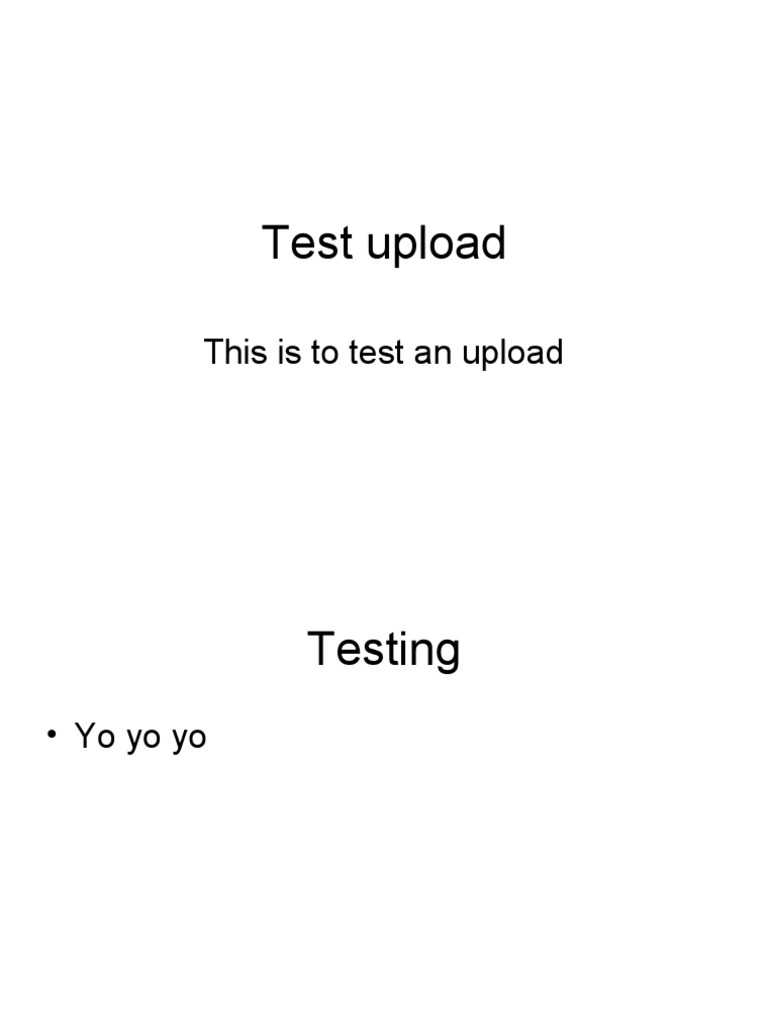 Test Upload Document Overview | PDF
