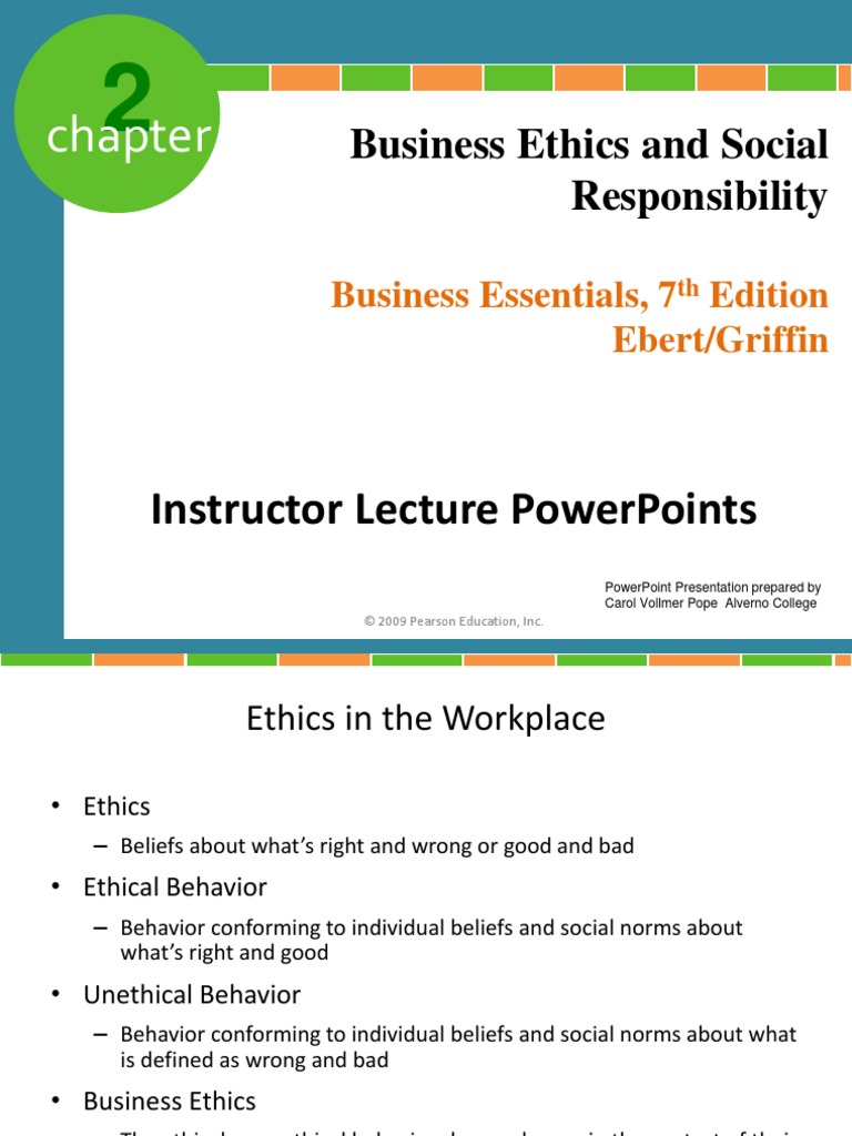 Chapter 2 Business Ethics And Social Responsibility Ferrell – ULDWR