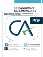 Practical Questions in Corporate & Other Laws: (Applicable For November 2012 & Onwards) BY A.AMOGH 09666460051