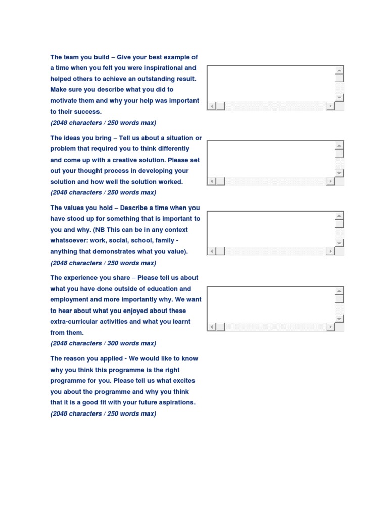 2048 Characters / 250 Words Max | PDF