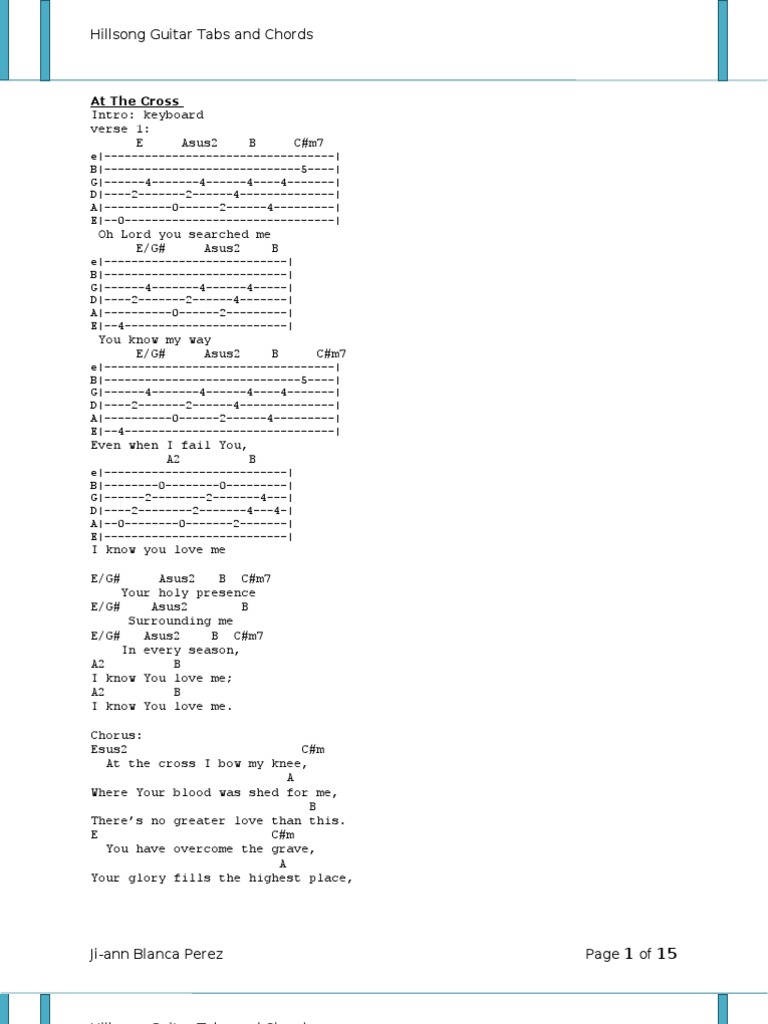 Hillsong United Tablature and Chords | Song Structure | Jesus
