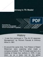 Mckinsey's 7S Model: Presentation By: Nabendu Paul (M120006MS) Second Trimester (MBA Programme)