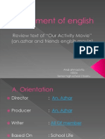 Review Text of " Our Activity movie "  
