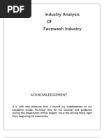 Industry Analysis of Facewash Industry: Acknowledgement