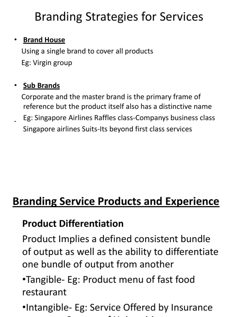 Branding Strategies for Services | PDF