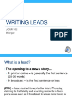 JOUR 102 Writing Leads