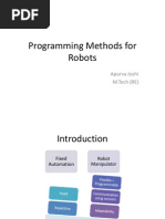 Programming Methods For Robots: Apurva Joshi M.Tech (RE)