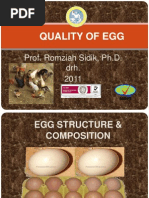 Quality of Egg: Prof. Romziah Sidik, Ph.D. Drh. 2011