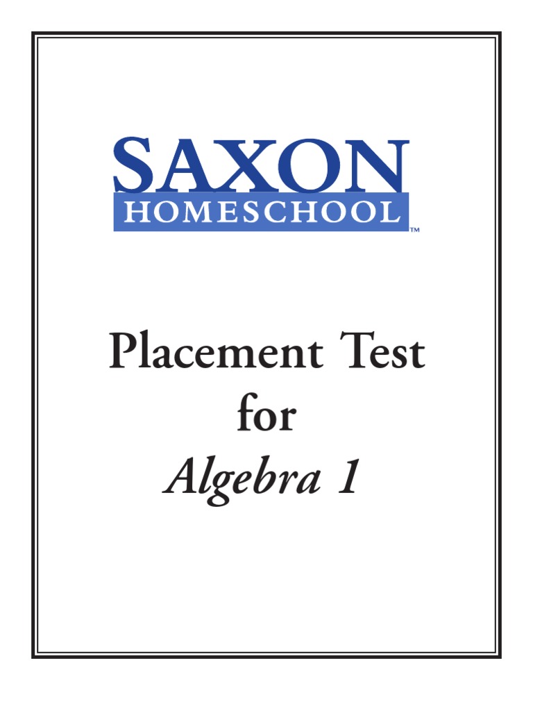 Placement test for algebra 1 pdf fraction mathematics numbers