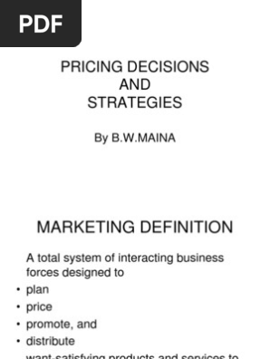 pricing 