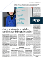 Heraldo de Aragón entrevista a María Angeles Alcutén, Gerente del Salud (03/02/2013)