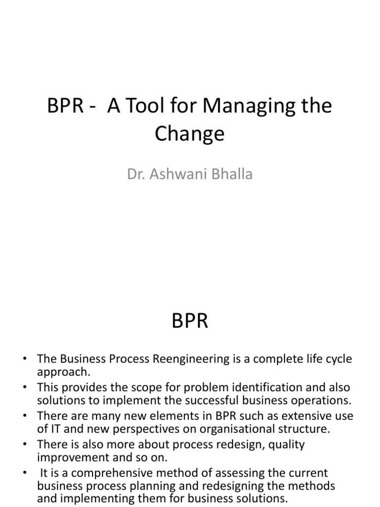 BPR Method: A Comprehensive Guide | PDF | Accountability | Business