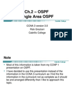 Ospf Single Area OSPF: CCNA 3 Version 3.0 Rick Graziani Cabrillo College