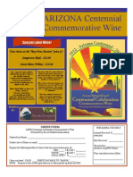 AZNG Centennial Commemorative Wine Flyer and Order Form