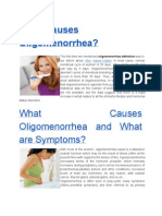 What Causes Oligomenorrhea Definition?
