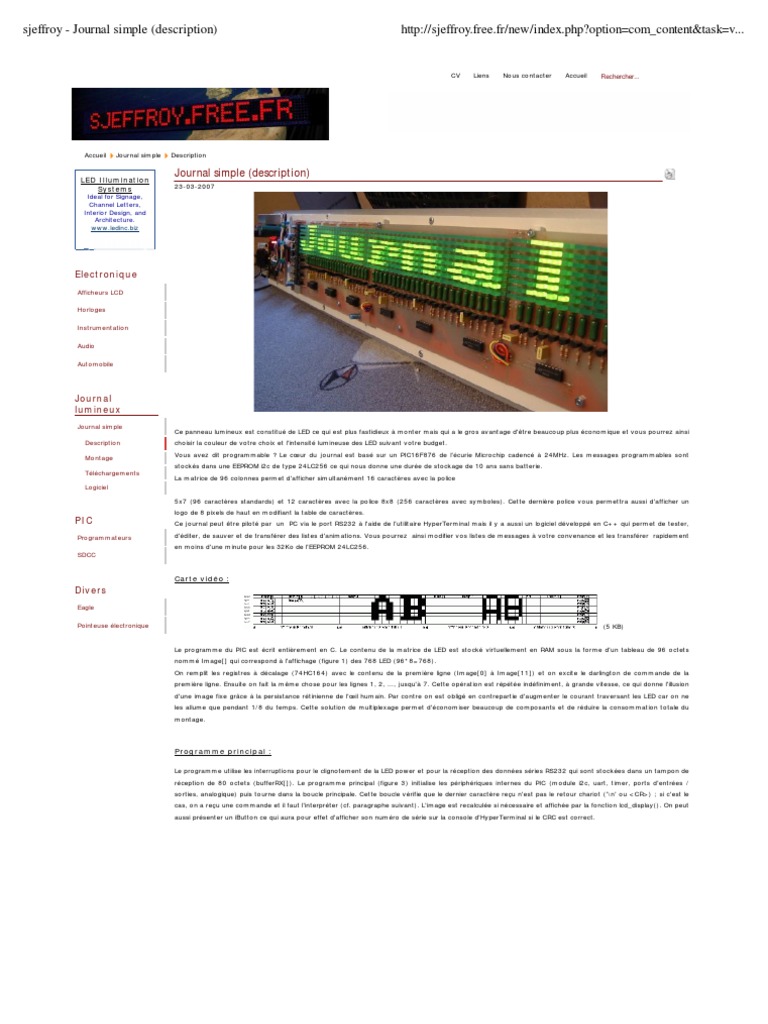 Led Matrix Project | PDF | Police d'écriture | Diode électroluminescente