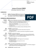 CV Ingénieur Spécialisé en Informatique Industrielle - Réseaux