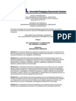 Reglamento Personal Académico UPEL 1997