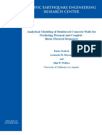 Analytical Modeling of Reinforced Concrete Walls