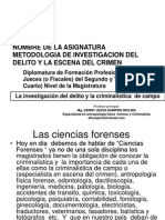 Ciencias forenses y escena del crimen