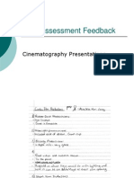 Peer Assessment Feedback - Cinematography Presentations