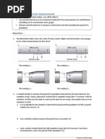 Worksheet 1.2 Precise Measurement