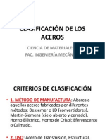 Clasificación de Aceros