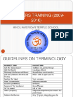 Teachers Training (2009-2010) : Hindu American Temple School (HATS)