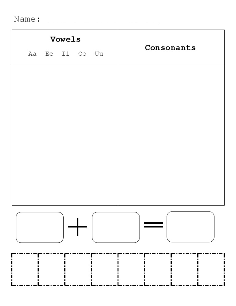 Vowel and Consonant Chart | PDF