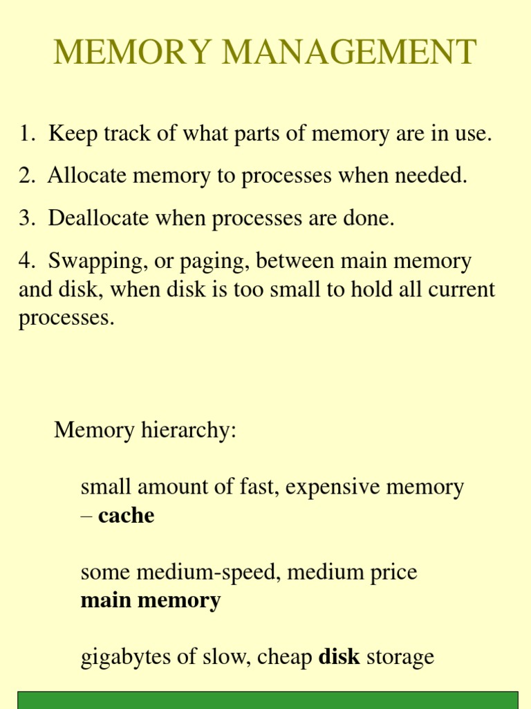 Memory Management | PDF | Computer Data Storage | Process (Computing)