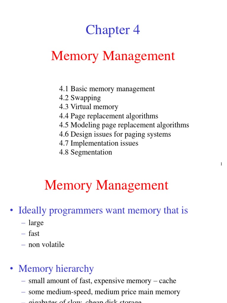 Memory Management | PDF | Computer Data Storage | Computer Data