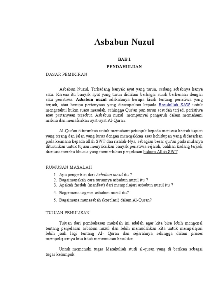 Soal Tentang Asbabun Nuzul Ilmusosial Id