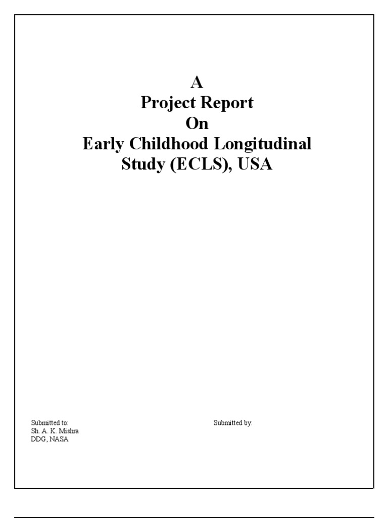 early childhood longitudinal study Child Development Special Education