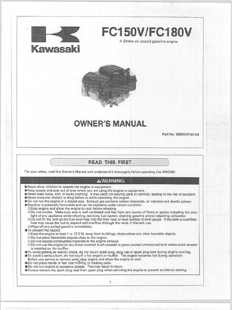 Kawasaki Fc150v Fc180v