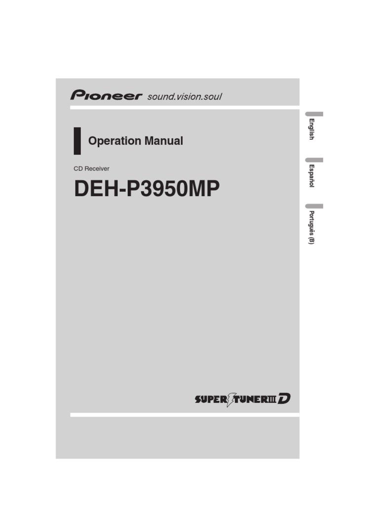 Pioneer Deh p3950mp | PDF | Equalization (Audio) | Compact Disc