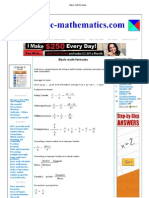 Basic Math Formulas