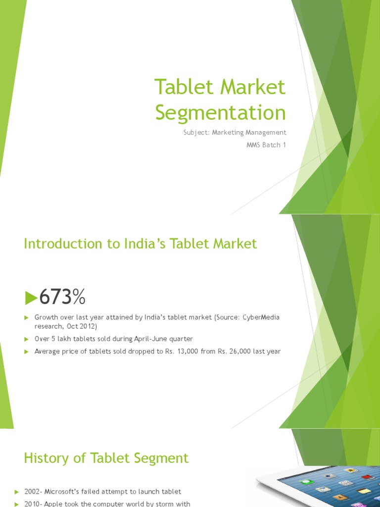 Indian Tablet Market Segmentation | PDF | Tablet Computer | I Pad
