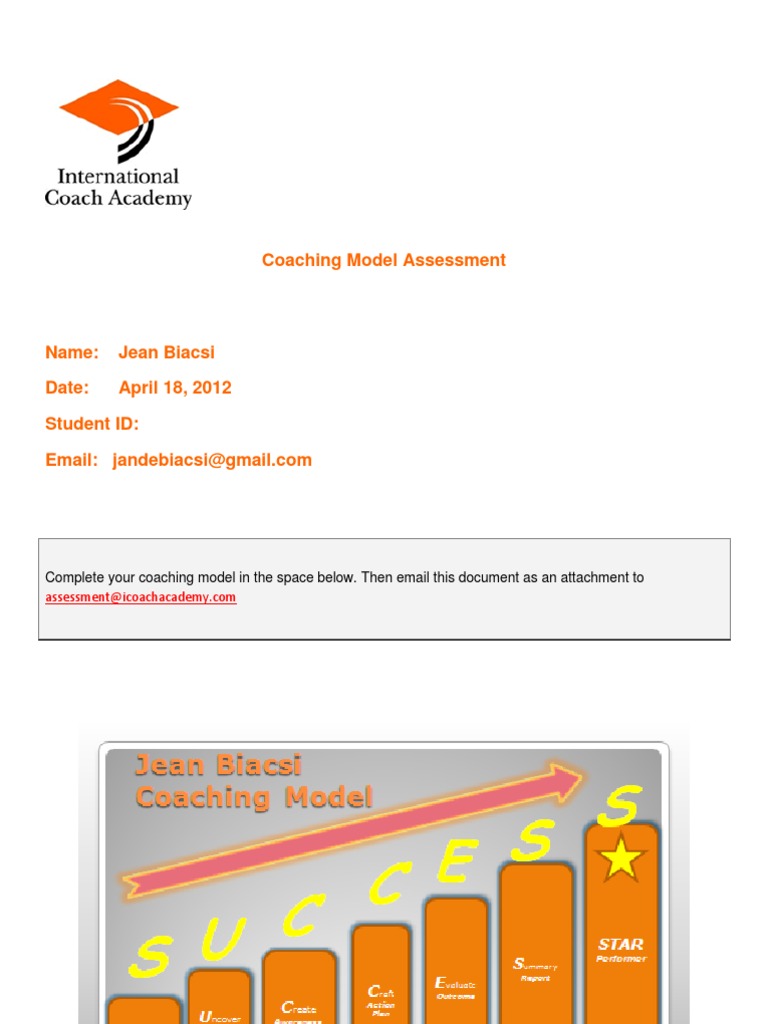 SUCCESS Coaching Model Overview | PDF | Goal | Value (Ethics)