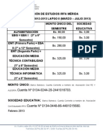 Inversión Matricula IRFA Mérida 2013