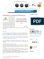 E-Mail Grátis em Seu Domínio No Windows Live PDF