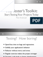The Tester's Toolkit:: Start Testing Your Projects Today