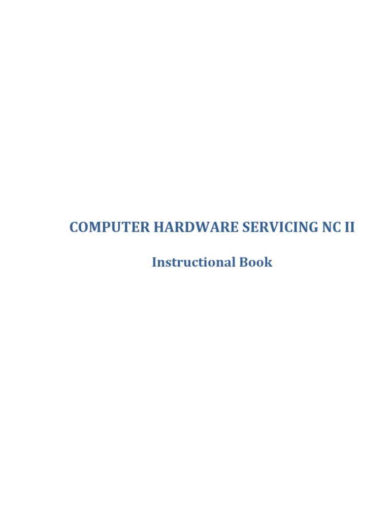 Computer Hardware Servicing Guide | PDF | Electrical Connector | Booting